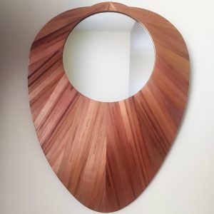 Miroir Palm Leaf – Marron glacé